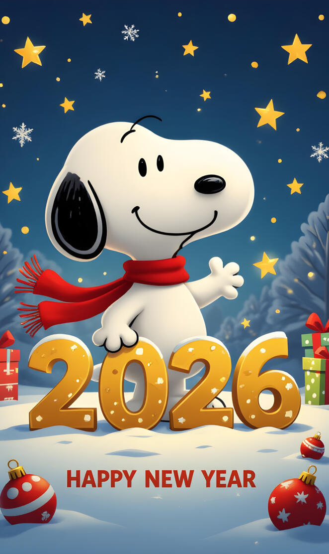 Happy New Year 2026 Snoopy